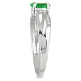 thumbnail image 2 of SZUL Women's Emerald and Diamond Ring Set in 10K White Gold, 2 of 3