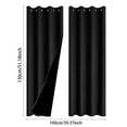 thumbnail image 3 of 2 Panels Grommet Blackout Curtain for Living Room Doorway, Light Blocking Drapes, Thermal Insulated, Noise Reduction, 20 Inches Wide x 51 Inches Long, 3 of 5
