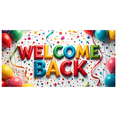 thumbnail image 1 of Welcome Back Banner for Office School Decorations with Balloons Colorful Pencils Party Supplies and Festive Backdrop for Event Celebration Classroom Decor, 1 of 4