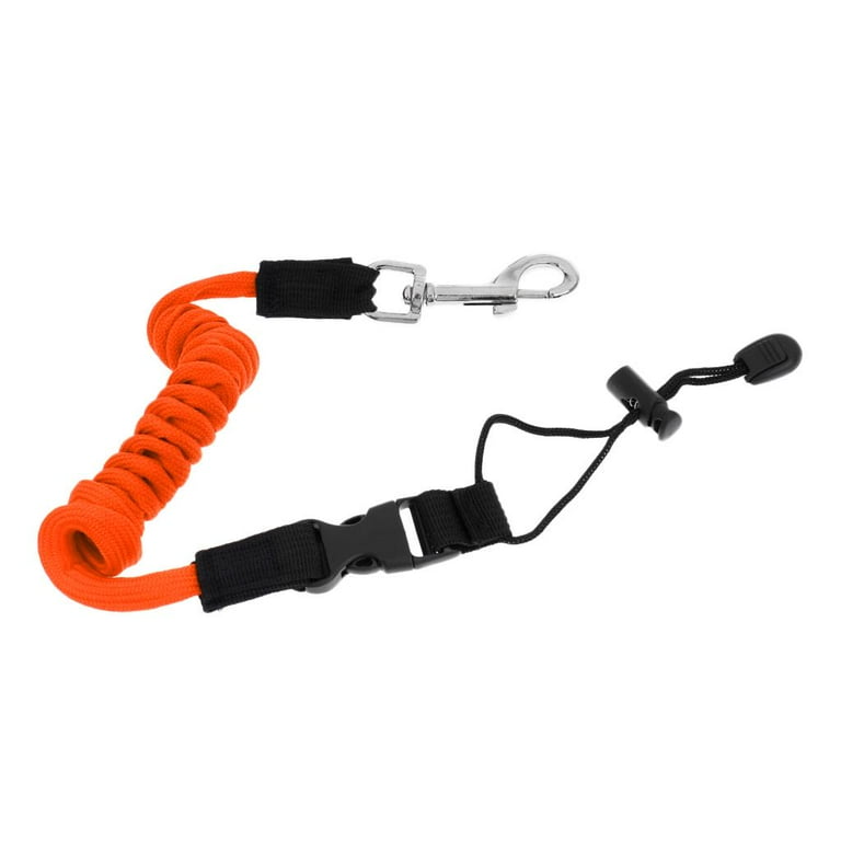2pcs Strong Leash Boat Fishing Rod Secure Lanyard Coiled Cord 140cm, Size: 140 cm, Orange