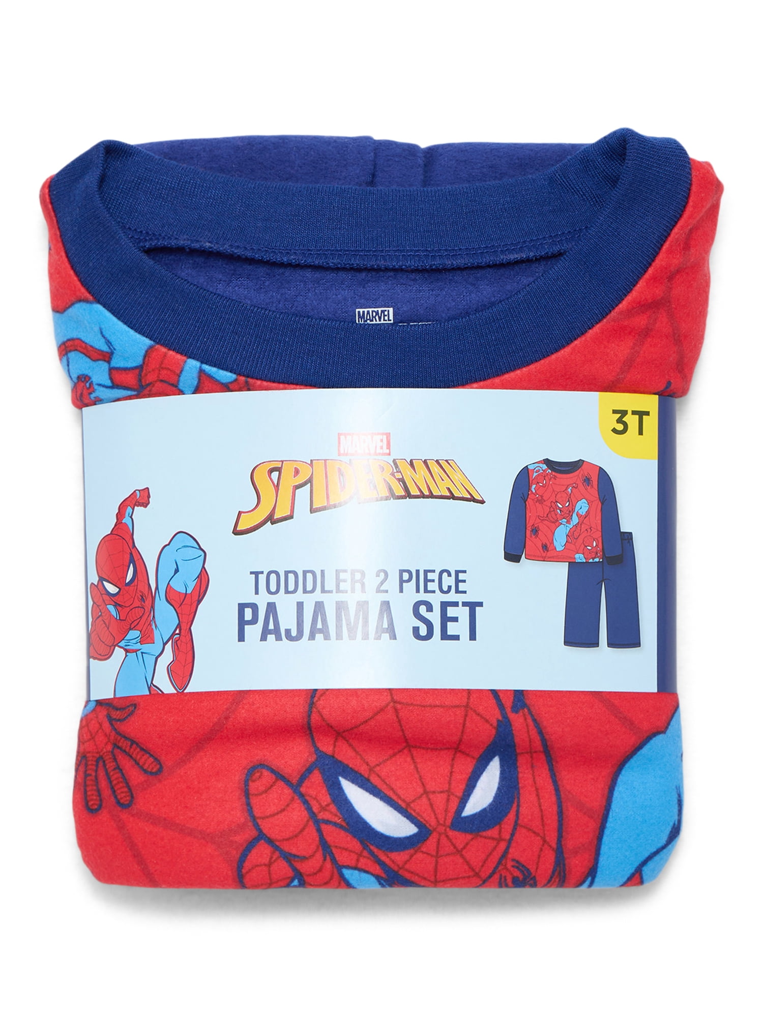 Spider-Man Toddler Boys Long Sleeve Top and Pants Pajama Set, 2-Piece, Sizes 12M-5T