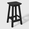 thumbnail image 4 of WestinTrends 24" HDPE Outdoor Patio Counter Height Backless Square Bar Stool, Black, 4 of 7