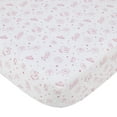 thumbnail image 3 of Disney Make A Wish Multi Princess Pink and White Belle, Tiana, and Aurora 3 Piece Nursery Crib Bedding Set - Comforter, Fitted Crib Sheet, and Crib Skirt, 3 of 6