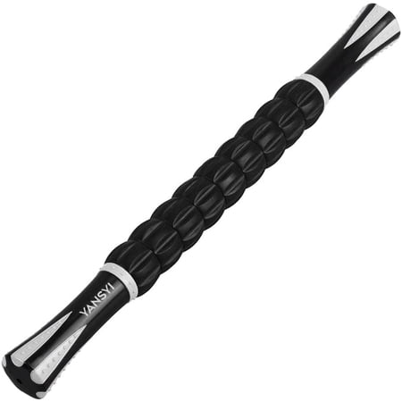 Professional 9-Roller Deep Tissue Massage Stick - Portable Muscle Recovery Roller for Athletes Relieves Post-Workout Soreness & Leg/Back Pain - Portable Physio Tool (White)