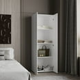 thumbnail image 2 of Bedroom Dressers Home 2 Door Closet System, Four Fixed Shelves, Compact Wardrobe for Bedroom Organization, Laundry Room Organization, Utility Room Organization, Freestanding Storage Furniture, White,, 2 of 8