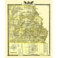 thumbnail image 2 of Warner 12x14 White Modern Wood Framed Museum Art Print Titled - Crawford Illinois Landowner - Warner 1870, 2 of 4