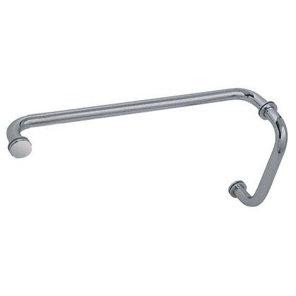 CRL BM8X18BN Brushed Nickel 8" Pull Handle and 18" Towel Bar BM Series Combination With Metal Washers