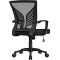 thumbnail image 1 of Silla Yaheetech Mesh, soporte lumbar ergonómico con respaldo medio, negro, 1 of 9