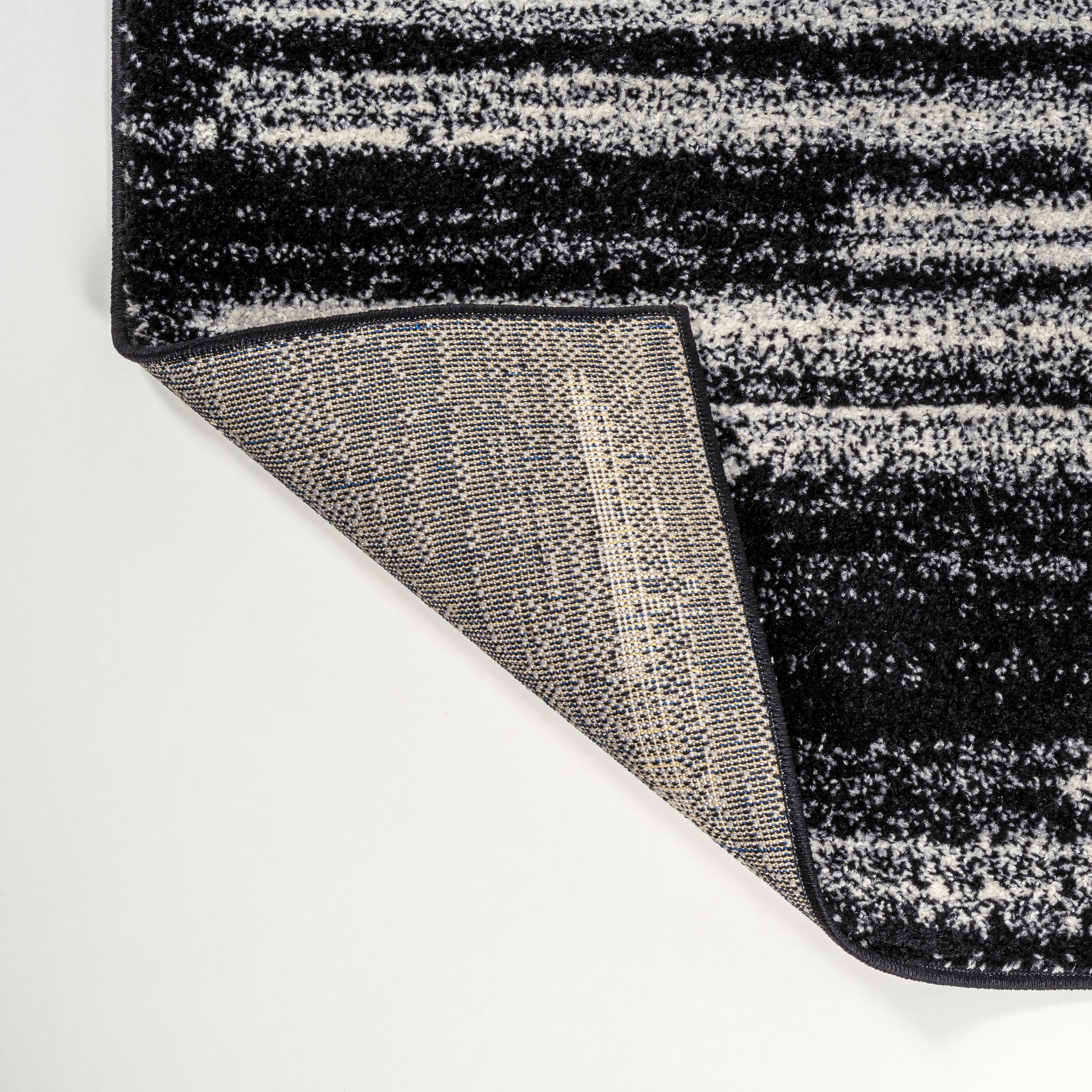 JONATHAN Y MOROCCAN HYPE 3 x 5 Area Rug, Khalil Berber Stripe - Black/Cream, MOH207F-3
