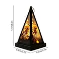 thumbnail image 2 of Vintage Halloween Pyramid LED Handheld Wind Lamp, Witch Skull Pumpkin Decor Light, Ambient Tabletop Ornament for Indoor Household Holiday Scene Display, 2 of 7