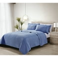 thumbnail image 4 of Melange Home West Valley Stonewashed Micro Trapunto Embroidered Quilt Set Blue - Full - Queen, 4 of 5