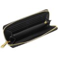 thumbnail image 4 of sPersonalized Leather Zipper Printed Clutch Bag Wallet Card Large Capacity Long Purse For Women, 4 of 5