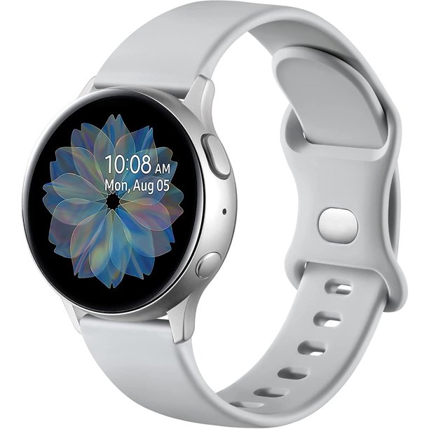 ZHAOCHENG Correa de Silicona Compatible con Samsung Galaxy Watch Active 2 40 mm/44 mm, Correa Deportiva con Hebilla de Doble Orificio de 20 mm para Galaxy Watch 4/Watch 4 Classic/Watch3 41 mm/Watch 42