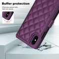 thumbnail image 3 of Case Wallet for iPhone XR, [Wristlet & Crossbody Strap] RFID Blocking 5 Card Slots Stand [Shockproof TPU Shell] PU Leather Magnetic Flip Cover Compatible with iPhone XR, Darkpurple, 3 of 9