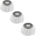 thumbnail image 1 of 3 Pack Premium Replacement Mop Heads Refill For 360 Rotating Round Spin Magic Mop Microfibre White, 1 of 4