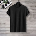 thumbnail image 4 of Luvrsol Tshirts for Men Stretch Solid Crew Neck Basic Tee Flexible Soft Layering Daily Undershirts S-2XL, 4 of 7
