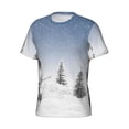 thumbnail image 5 of Vsdgher Snowman And Christmas Tree Print Men's Dry Fit Mesh Athletic Shirts Moisture Wicking Tennis T-Shirt Tops, 5 of 9