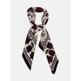 thumbnail image 3 of Scenario Women's Printed Square Scarf, Beige, 3 of 5