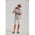 thumbnail image 2 of COOFANDY Mens Summer Textured Shirts Short Sleeve Casual Shirts Wrinkle Free Button Down Shirt, 2 of 6