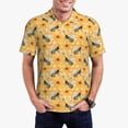 thumbnail image 5 of Yiaed Bee WaspPrint Men's Short Sleeve Polo Shirt,Golf Polo for Men Three-Button Golf Shirt Athletic Casual Collared T-Shirt- X-Large, 5 of 7