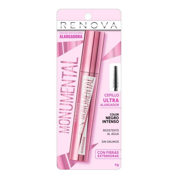 Máscara para pestañas Renova monumental alargadora negro intenso 6 g