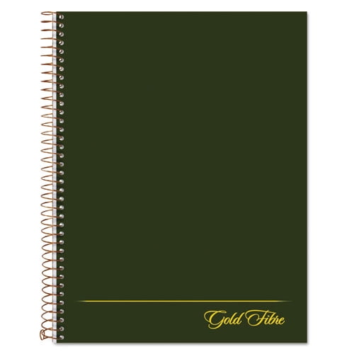 "Gold Fibre Wirebound Project Notes Book, 1 Subject, Project-Management Format, Green Cover, 9.5 X 7.25, 84 Sheets | Bundle of 5 Each"