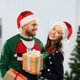 thumbnail image 3 of Adorno de disfraz navideño de peluche para fiestas navideñas y celebraciones festivas Gorro de Papá Noel iluminado con LED, 3 of 8