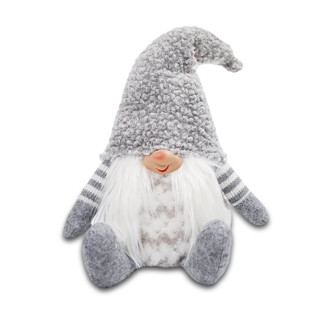 Matsuzay de centro de de muñeco de barba larga sin rostro de Navidad, adorno Adorable, decoración de estante de sofá, decoración de Kits de decoración para fiestas Sombrero gris Matsuzay HA010022-02