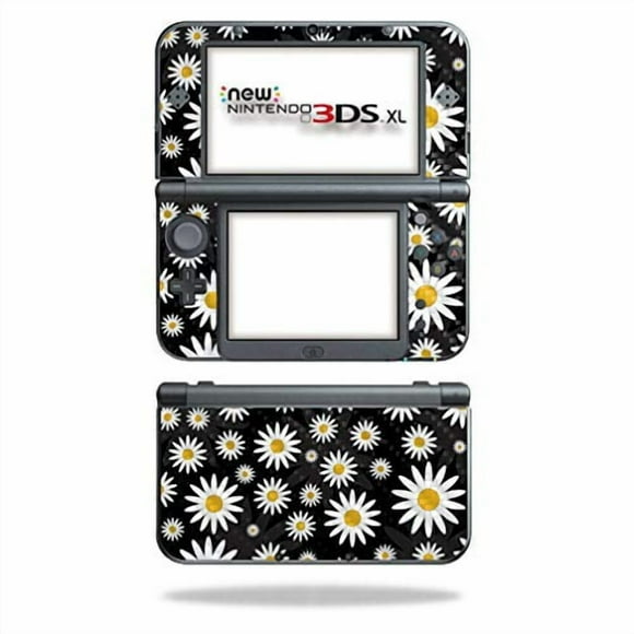 MightySkins Carbon Fiber Skin for Nintendo New 3DS XL (2015) - Daisies | Protective, Durable Textured Carbon Fiber Finish | Easy to Apply, Remove, and Change Styles | Made in The USA