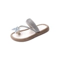 thumbnail image 2 of ZunFeo Sparkly Flip Flops for Girls White, Rhinestone Bow Glitter Sandals Kids Dressy Casual Party Slide US Size 10-3.5,Size 12.5, 2 of 9