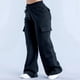 thumbnail image 4 of Pantalones Deportivos de Mujer, Estilo Cargo, de Pierna , Holgados, Ideales para Otoño, para el Trabajo y para Viajar. Negro S, 4 of 7