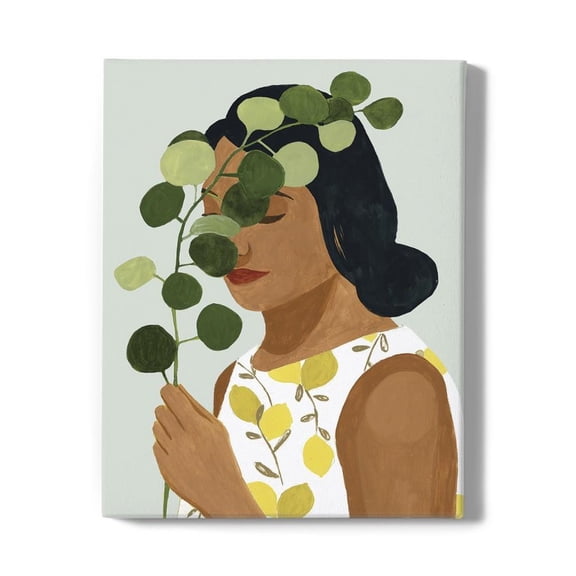 Botany Portrait. Ii Wrapped Canvas  -Victoria Borges Designs,