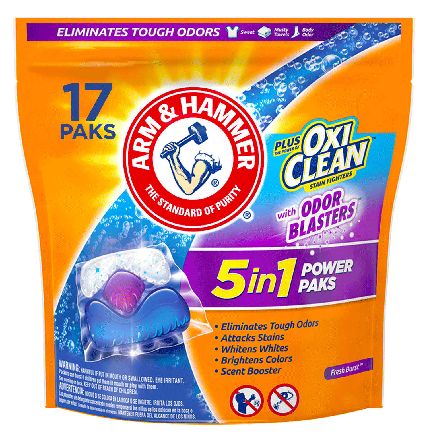 Arm and Hammer Plus OxiClean with Odor Blasters UNIT DOSE LAUNDRY
