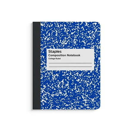 Staples Composition Notebook 9.75" x 7.5" College Ruled 100 Sh. Blue 962513