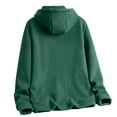 thumbnail image 5 of ZAZYULZ Women's Fall and Winter Solid Color Zipper Thickened Double Polar Fleece Hooded Coat Plus Size Soft Comfort Fit Casual Coat(Army Green,Xxxxl), 5 of 9