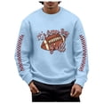 thumbnail image 1 of Chandail en Molleton Mode Homme Rugby Imprimé Col Rond Chaud Confortable Hiver Automne Décontracté Chandail, 1 of 4
