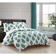 thumbnail image 2 of Chic Home Amelia 7 Piece Duvet Cover Set Floral Medallion Print Design Bed In A Bag Bedding with Zipper Closure - Sheets Pillowcases Pillow Shams Included, King, Green, 2 of 2