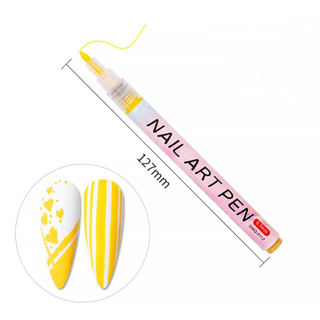 XWSHYW Bolígrafos para Decoración de Uñas. Pluma de Graffiti para Arte de Uñas, Pintura de Líneas Abstractas, Patrón de Revestimiento, Pluma de Dibujo de Esmalte de Uñas Diy