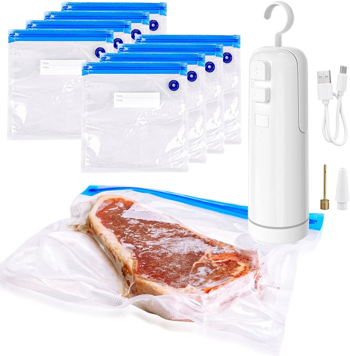 4 in 1 Vacuum Sealer, Portable Food Saver Vacuum Sealer Machine