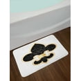 thumbnail image 2 of Fleur De Lis Bath Mat, Royal Legend Lily Throne France Empire Family Insignia of Knights Image, Non-Slip Plush Mat Bathroom Kitchen Laundry Room Decor, 29.5 X 17.5 Inches, Black Gold White, Ambesonne, 2 of 2