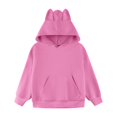 thumbnail image 3 of UDAUDU Kids Boys Girls Cat Ear Hoodies Round Neck Long Sleeve Kawaii Anime Print Hooded Sweater Cute Top Hoodies Pullover Pink 11-12 Years, 3 of 8