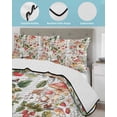 thumbnail image 4 of Mushroom Full Size Down Alternative Comforter, Lightweight Comforter Quilt Bedding Set with Pillow Shams Pastoral Summer Botanical Watercolor Vintage All Seasons Bed Comforter Duvet Insert 78"x90", 4 of 7