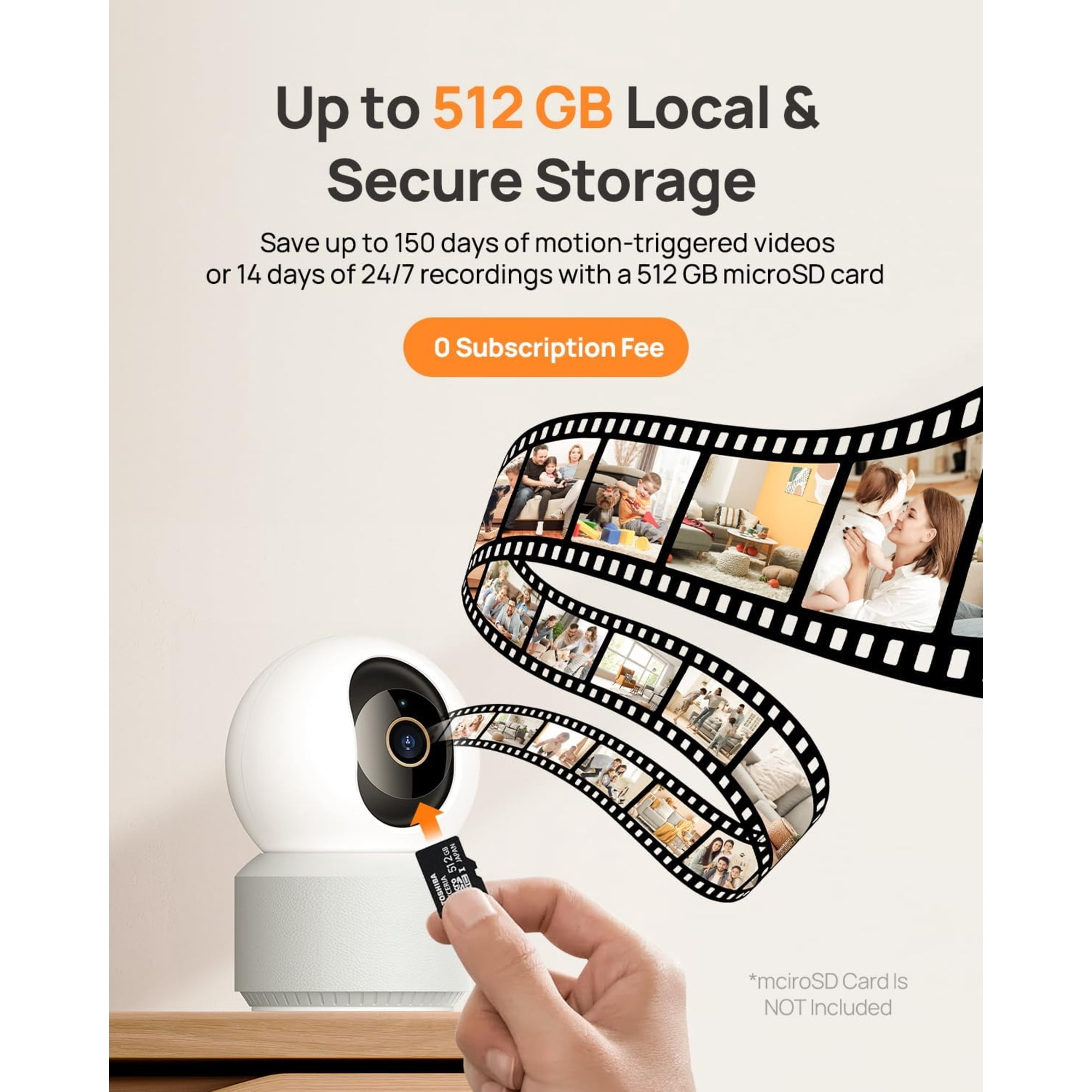 Anona HM1010-2 4k UHD Indoor Security Camera Also For Pets/ Baby With Phone App - Wifi/ Auto-Tracking - 2pack