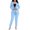 Sky Blue XL, variant on 2 Pcs/Set Lady Formal Coat Pants Set Long Sleeves Double Buttons Tight Waist Cardigan Mid Length Jacket Straight High Waist Trousers Formal Business Commuting Outfit