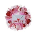 thumbnail image 2 of JHEHF 15.8inch Valentine'S Day Love Heart Decor Mesh Wreath Wedding Anniversary Party Holiday Ribbon Bow Hanging Ornaments for Front Door Porch Wall Window Farmhouse Decor, 2 of 6