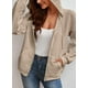thumbnail image 2 of Sudadera con capucha SHEWIN Oversized Waffle Knit Khaki para mujer, 2 of 8