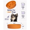 thumbnail image 4 of Cuenco para perros Slow Feeder LE TAUCI, de cerámica, raza pequeña, naranja, 4 of 8