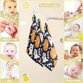 thumbnail image 4 of SKYSONIC 3 PCS Halloween Pumpkin Bat Ghost Baby Muslin Washcloths, Face Towel Burp Cloths Ultra Soft Absorbent Cotton Bath Wipes Towels for Newborn Boys Girls, 4 of 7