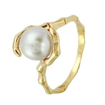 Foreli 8.5MM Freshwater Pearl 14K Yellow Gold Ring