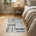 thumbnail image 3 of ODIKA 2'x3' Black White Gray Pixelated Digital Mosaic Washable Throw Rug Contemporary Geometric Blocks Modern Abstract for Hallway, Study Room, Non-Slip Low Profile, Flatwoven, 3 of 7